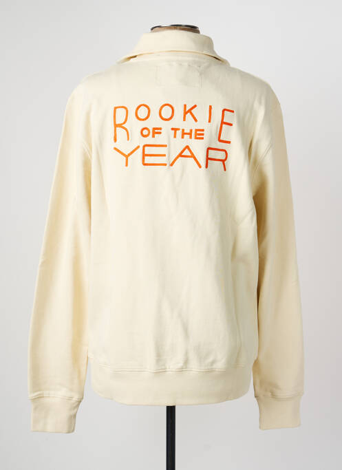 Sweat-shirt col col montant manches longues beige DAYTONA homme