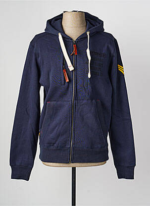 Veste casual coupe droite bleu DAYTONA homme