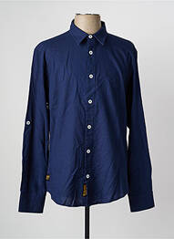 Chemise manches longues coupe droite bleu DAYTONA homme