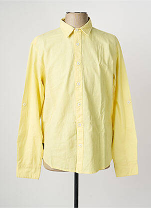 Chemise manches longues coupe droite jaune DAYTONA homme