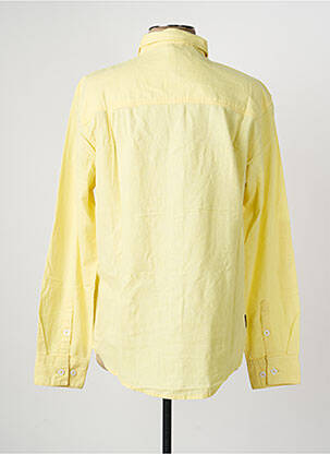 Chemise manches longues coupe droite jaune DAYTONA homme