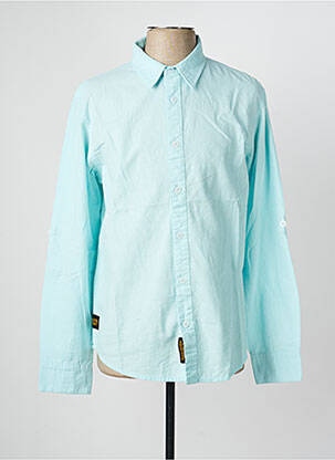 Chemise manches longues coupe droite bleu clair DAYTONA homme