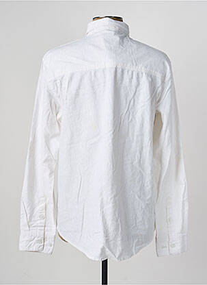 Chemise manches longues coupe droite blanc DAYTONA homme