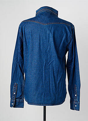 Chemise manches longues poches poitrine bleu DAYTONA homme