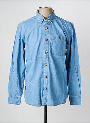 Chemise manches longues coupe cintrée bleu DAYTONA homme