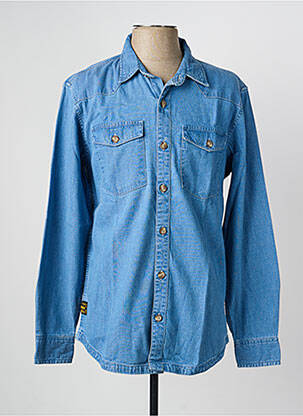 Chemise manches longues coupe cintrée bleu DAYTONA homme