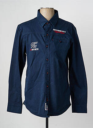 Chemise manches longues manches longues bleu DAYTONA homme