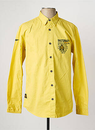 Chemise manches longues coupe cintrée jaune DAYTONA homme