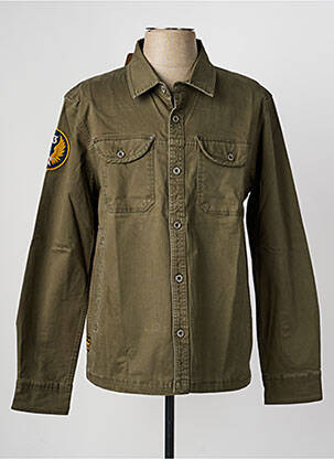 Veste casual fermeture boutonnée sur le devant vert DAYTONA homme