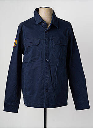 Veste casual fermeture boutonnée sur le devant bleu DAYTONA homme