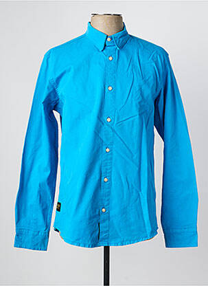 Chemise manches longues manches longues bleu DAYTONA homme