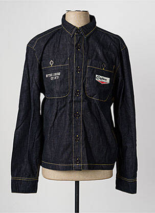 Chemise manches longues coupe cintrée bleu DAYTONA homme