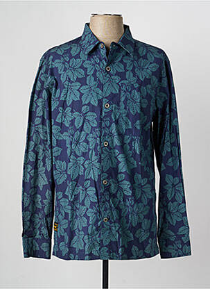 Chemise manches longues imprimé fantaisie bleu DAYTONA homme