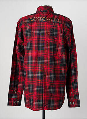 Chemise manches longues coupe droite rouge DAYTONA homme