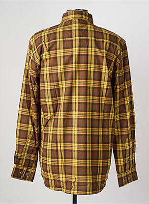 Chemise manches longues coupe droite jaune DAYTONA homme