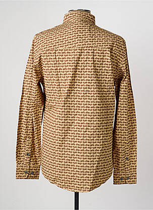 Chemise manches longues imprimé fantaisie beige DAYTONA homme
