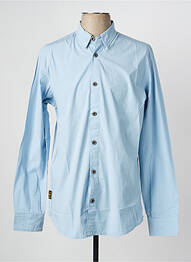 Chemise manches longues coupe cintrée bleu DAYTONA homme