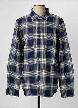 Chemise manches longues coupe droite bleu DAYTONA homme