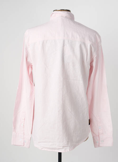 Chemise manches longues coupe droite rose DAYTONA homme