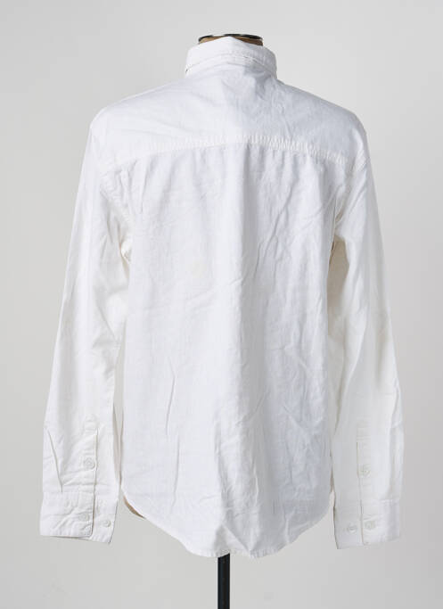 Chemise manches longues coupe droite blanc DAYTONA homme