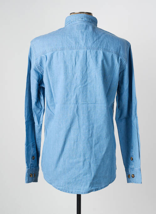 Chemise manches longues coupe cintrée bleu DAYTONA homme