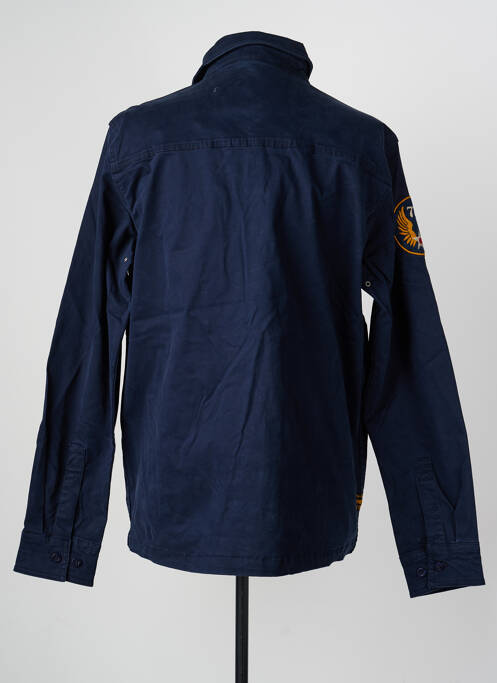 Veste casual fermeture boutonnée sur le devant bleu DAYTONA homme