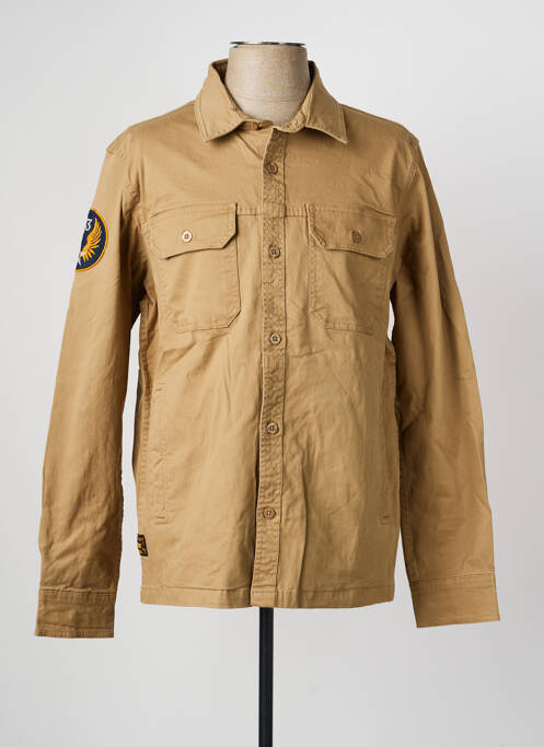 Veste casual fermeture boutonnée sur le devant beige DAYTONA homme