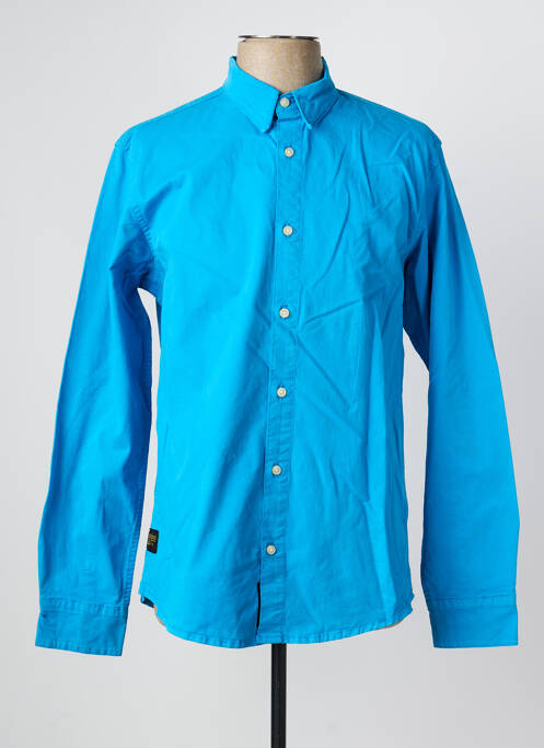 Chemise manches longues manches longues bleu DAYTONA homme