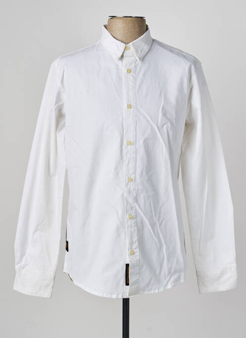 Chemise manches longues manches longues blanc DAYTONA homme
