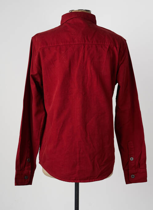 Chemise manches longues poignets boutonnés rouge DAYTONA homme