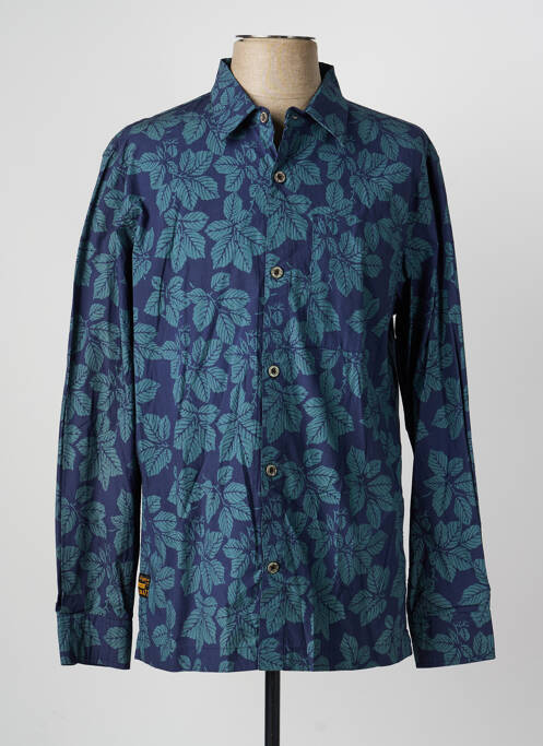Chemise manches longues imprimé fantaisie bleu DAYTONA homme