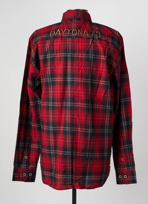 Chemise manches longues coupe droite rouge DAYTONA homme