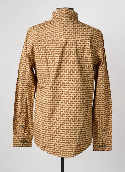 Chemise manches longues imprimé fantaisie beige DAYTONA homme