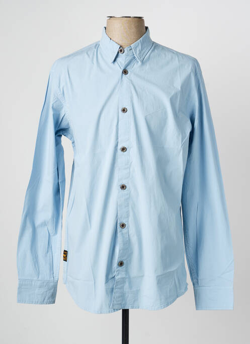 Chemise manches longues coupe cintrée bleu DAYTONA homme