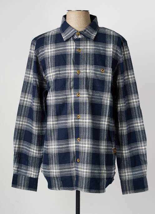 Chemise manches longues coupe droite bleu DAYTONA homme