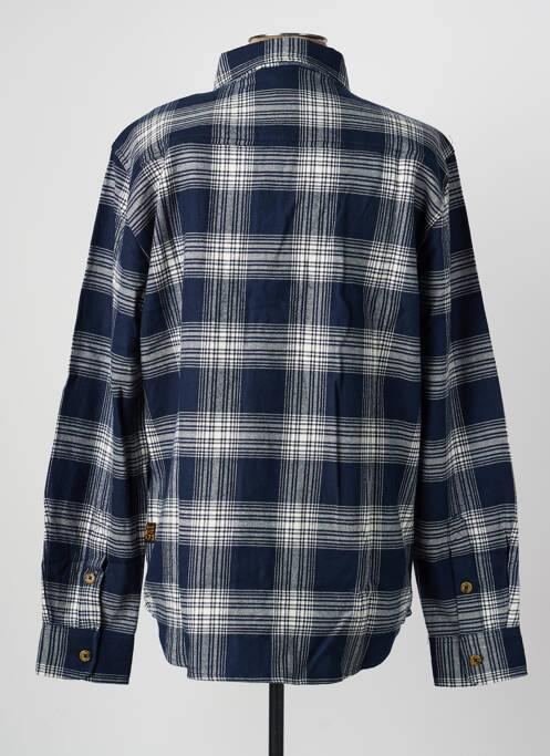 Chemise manches longues coupe droite bleu DAYTONA homme
