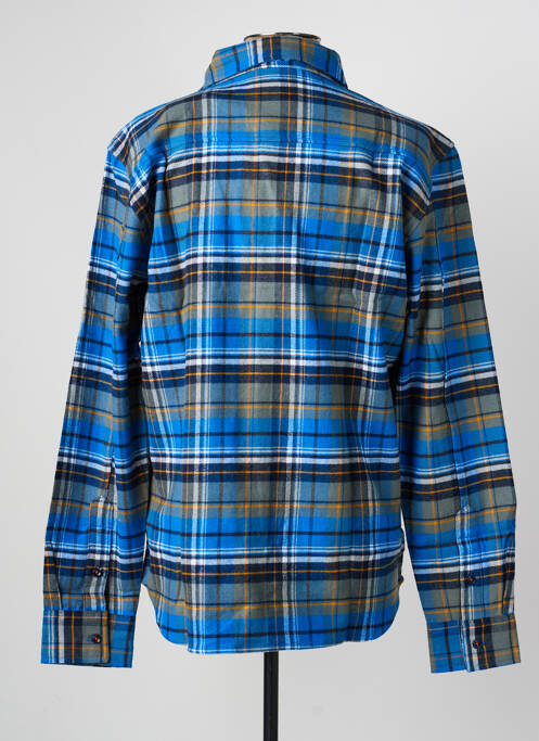 Chemise manches longues coupe droite bleu DAYTONA homme