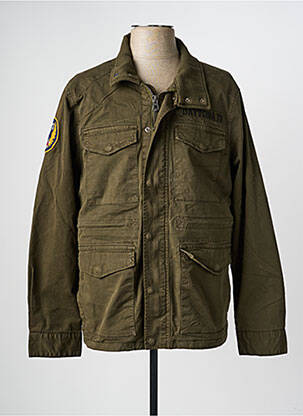 Blouson fermeture zippée sous rabat pressionné vert DAYTONA homme