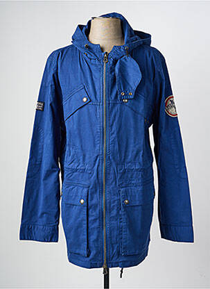 Parka manches longues a capuche bleu DAYTONA homme