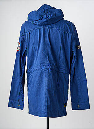 Parka manches longues a capuche bleu DAYTONA homme