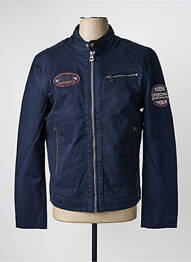 Veste casual coupe droite bleu DAYTONA homme