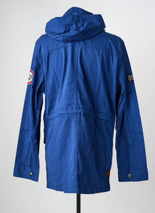 Parka manches longues a capuche bleu DAYTONA homme