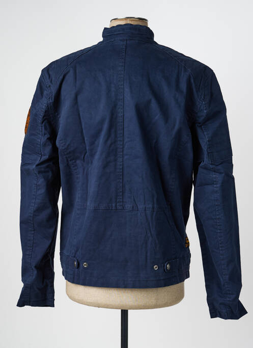 Veste casual coupe droite bleu DAYTONA homme