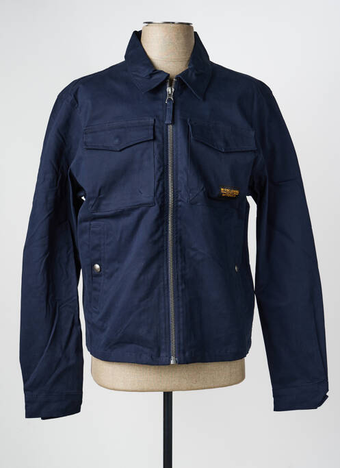 Veste casual poignets boutonnés avec fente bleu DAYTONA homme