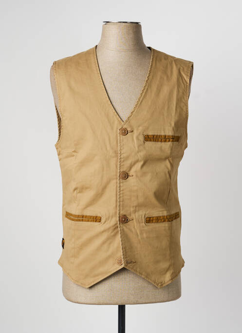 Gilet sans manche poches beige DAYTONA homme
