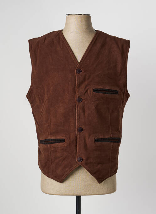 Gilet sans manche poches marron DAYTONA homme
