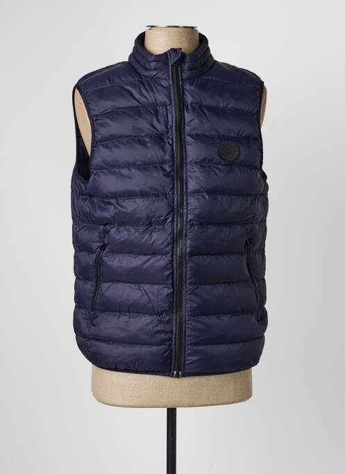 Doudoune poches sans capuche bleu DAYTONA homme