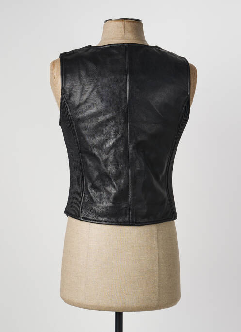 Gilet sans manche effet matière satinée noir DAYTONA homme
