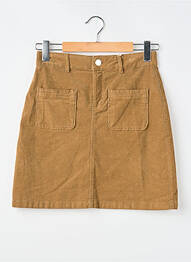 Jupe courte poches marron LOLA ESPELETA femme