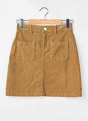 Jupe courte poches marron LOLA ESPELETA femme